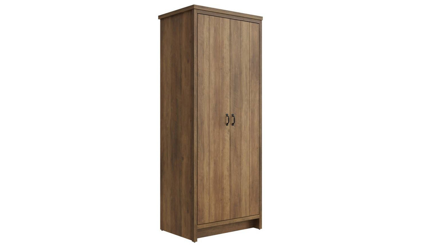GFW Boston 2 Door Wardrobe - Knotty Oak
