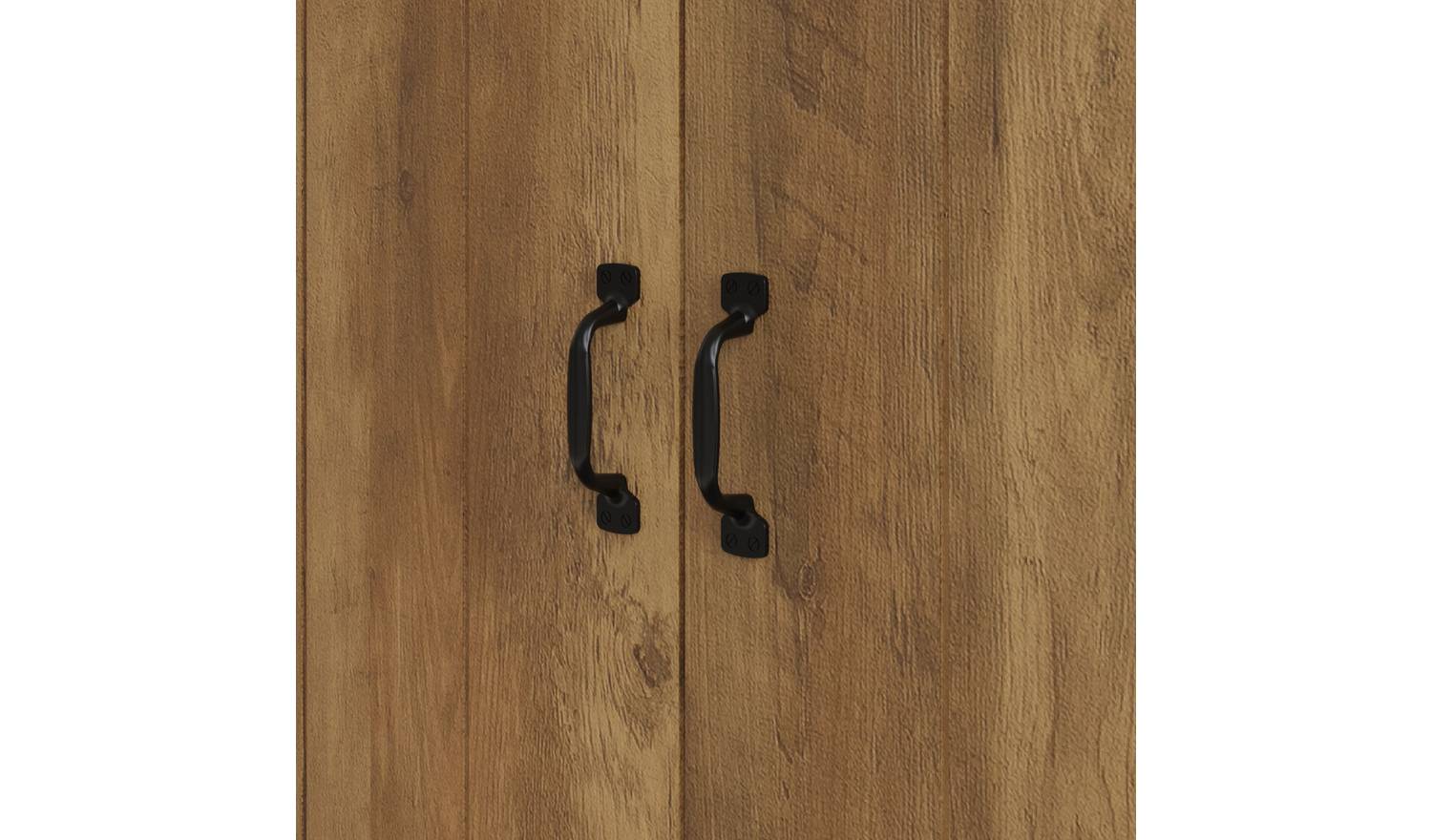 GFW Boston 2 Door Wardrobe - Knotty Oak