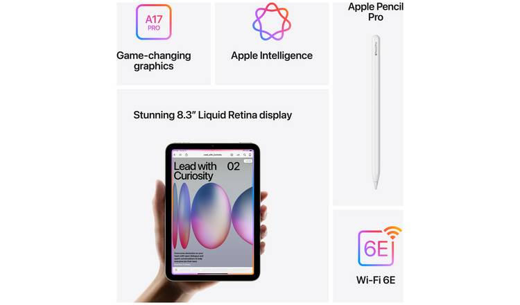 Apple iPad mini 2024 8.3 Inch Wi-Fi 512GB - Blue