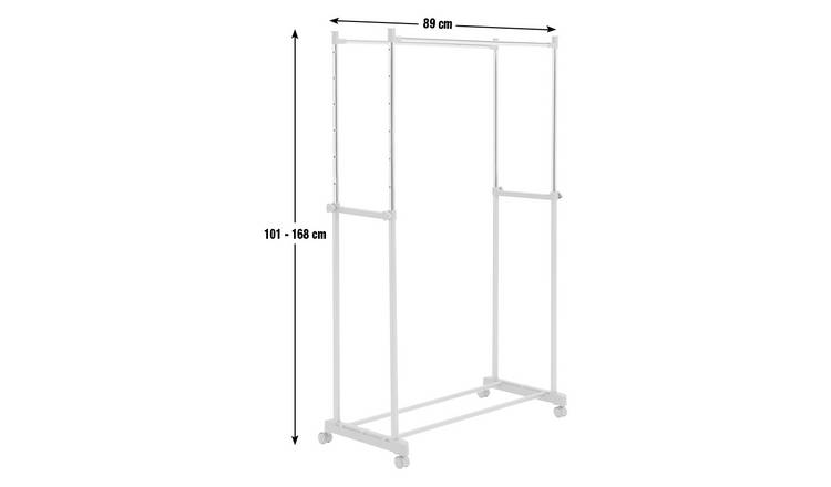 Argos Home Double Clothes Rail - Grey
