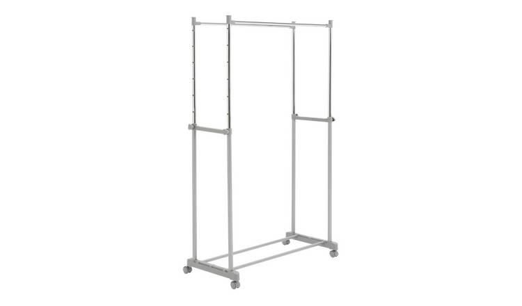 Argos Home Double Clothes Rail - Grey