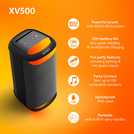 Sony SRS XV500 Bluetooth Portable Party Speaker - Black