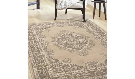 Homemaker Bukhura Traditional Natural Cut Pile Rug-200x290cm