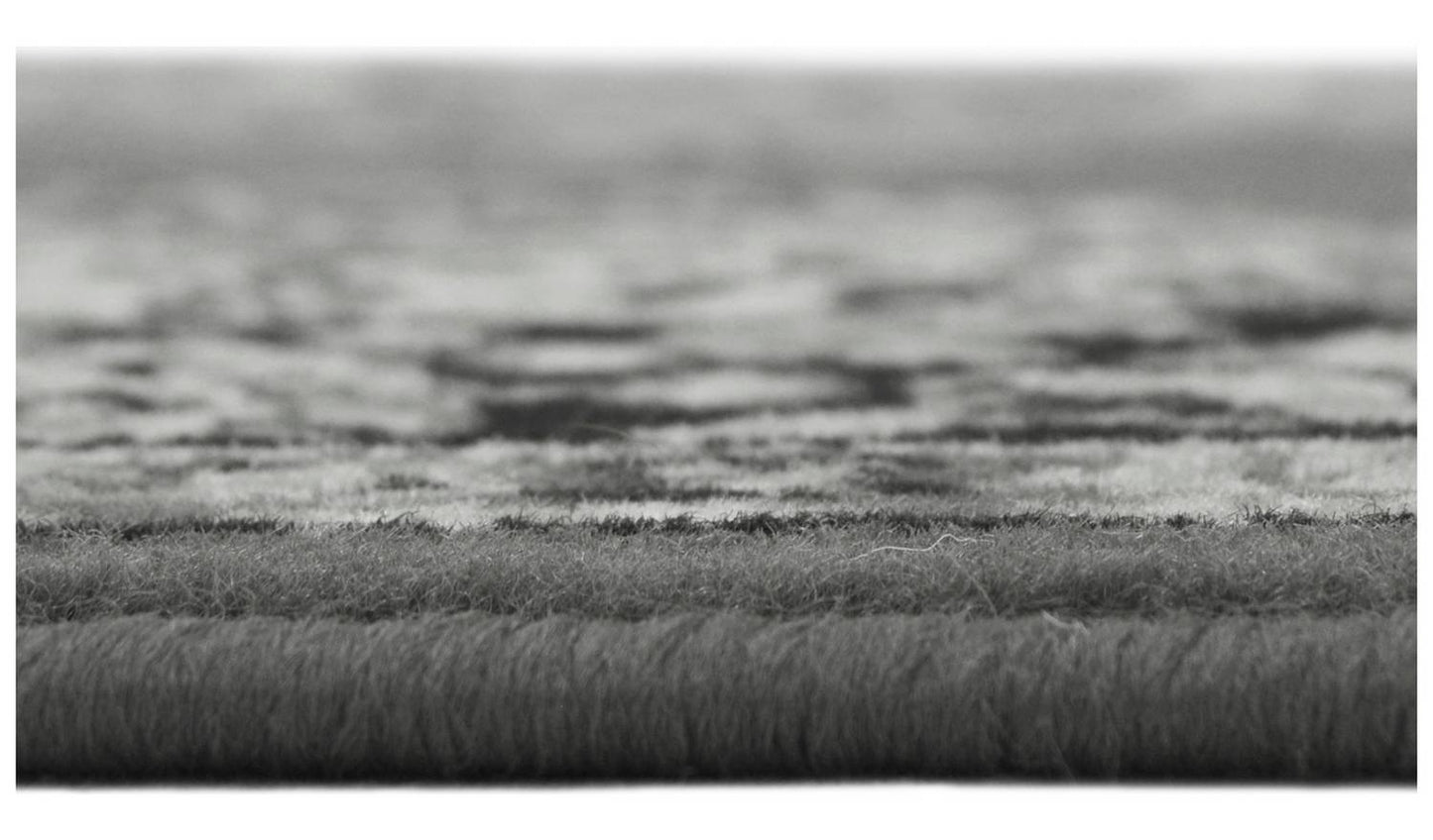 Homemaker Bukhura Traditional Grey Cut Pile Rug - 200x290cm