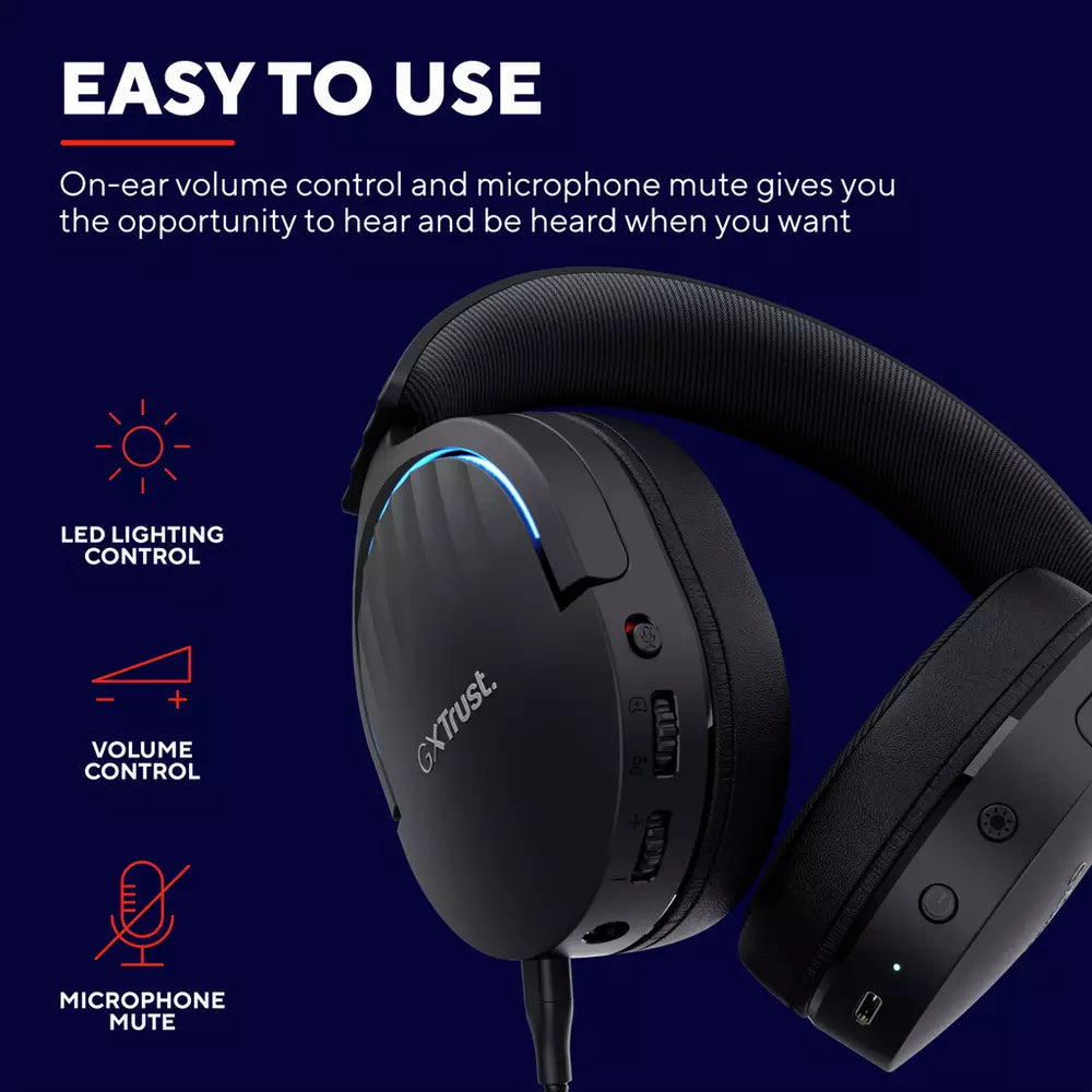 Trust GXT Fayzo PS5 Wireless Gaming Headset - Black