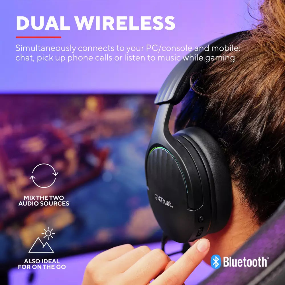 Trust GXT Fayzo PS5 Wireless Gaming Headset - Black