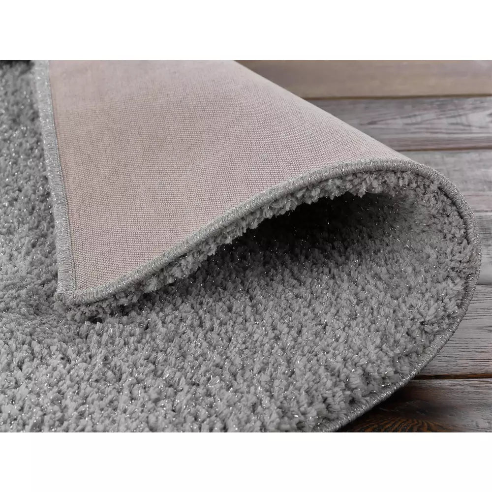 Habitat Shimmer Grey Cut Pile Rug - 80x150cm