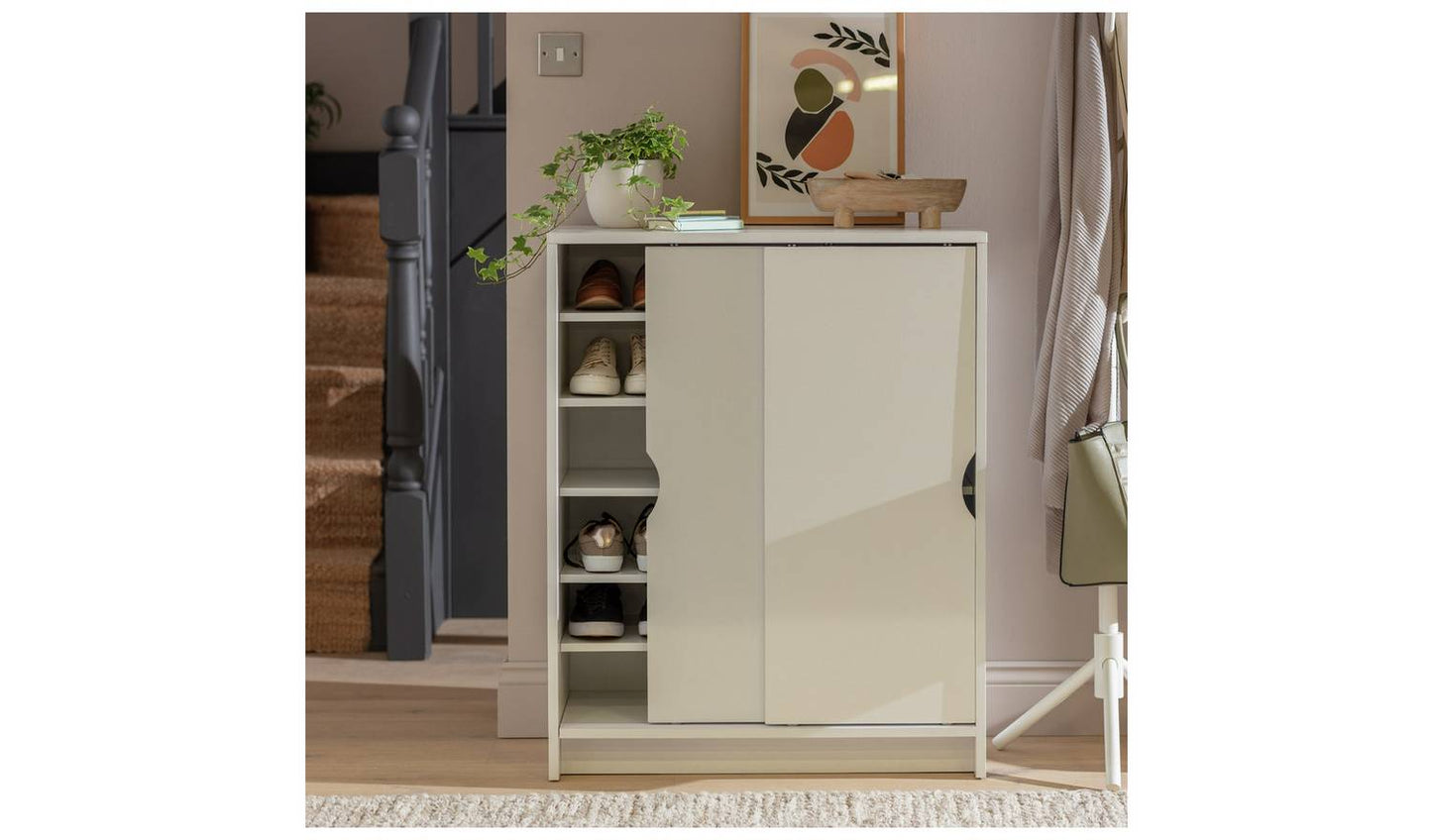 Argos Home Chloe 2 Door Shoe Storage Cabinet - White