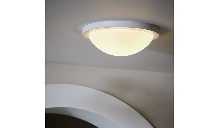 Argos Home Aspley Bathroom Flush to Ceiling Light - White