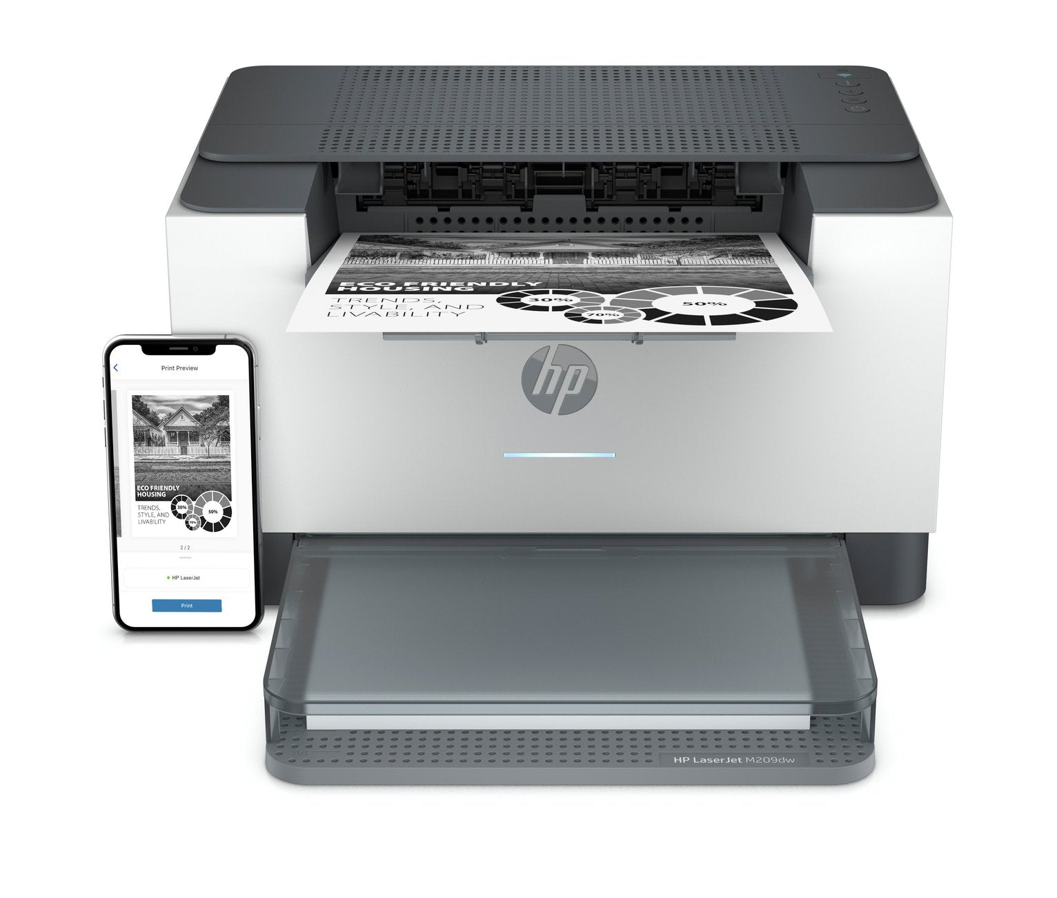 HP LaserJet Pro M209dw Wireless Mono Laser Printer