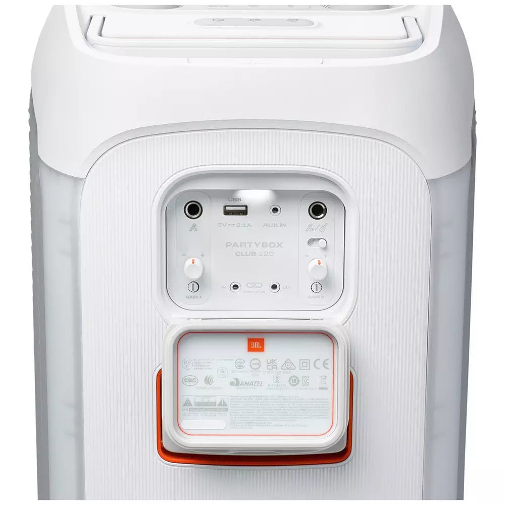 JBL PartyBox Club 120 Bluetooth Party Speaker - White