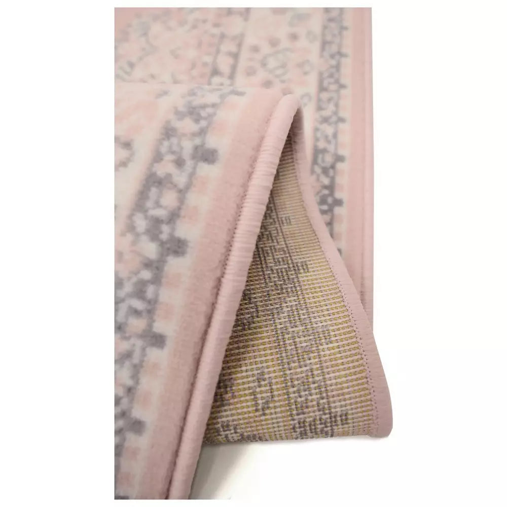Homemaker Bukhura Traditional Blush Cut Pile Rug - 160x230cm