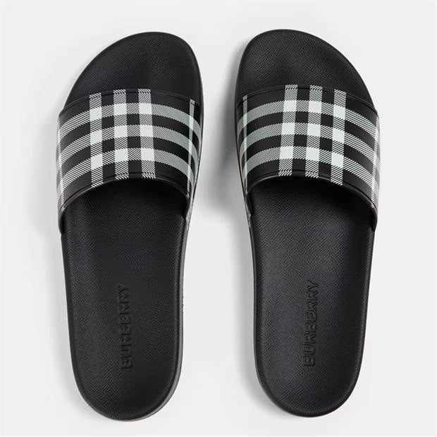 Men's Check Furley Logo Sliders