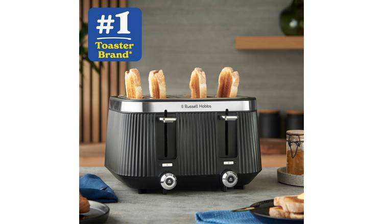Russell Hobbs Bronte Matte Black 4 Slice Toaster 26770