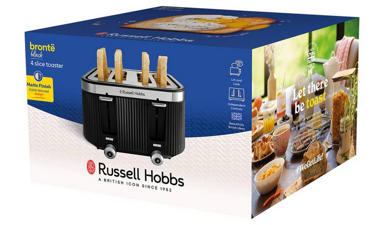 Russell Hobbs Bronte Matte Black 4 Slice Toaster 26770
