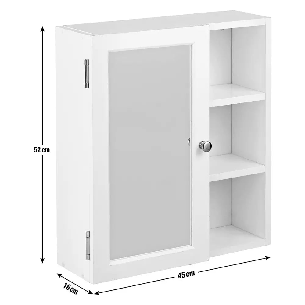 Argos Home 1 Door Open Shelf Mirrored Cabinet
