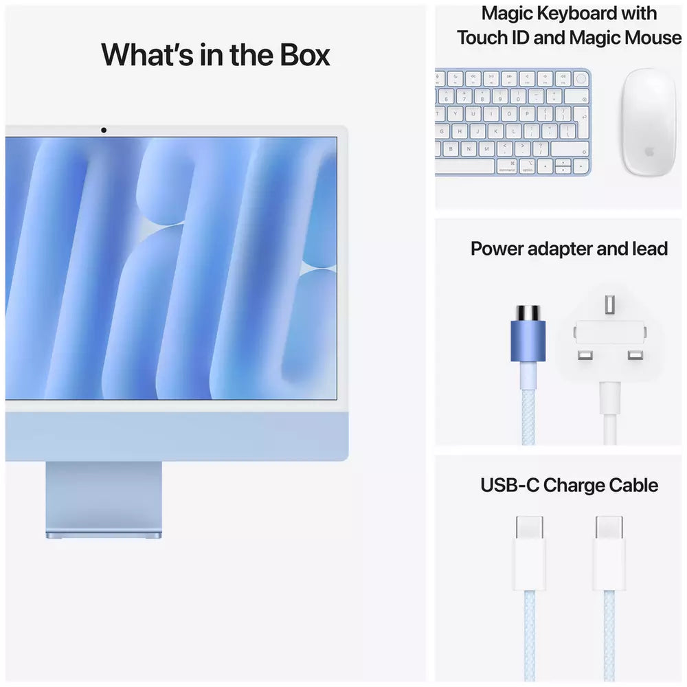 Apple iMac 2024 24in M4 10 Core 16GB 512GB - Blue