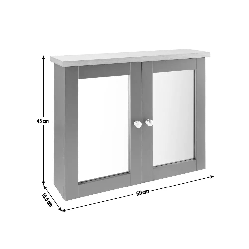 Argos Home Livingston Double Mirrored Wall Cabinet - Green