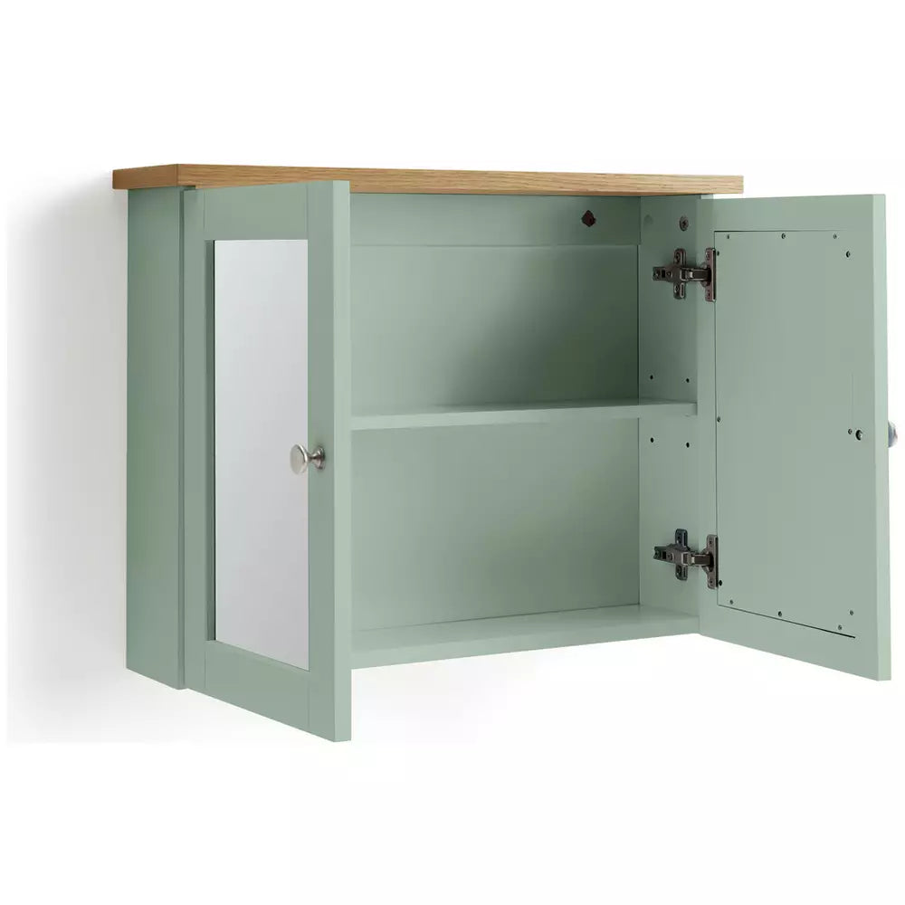 Argos Home Livingston Double Mirrored Wall Cabinet - Green