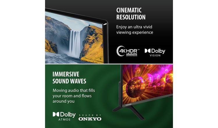 Toshiba 43 Inch 43UV2F53DB Smart 4K UHD HDR LCD Freely TV