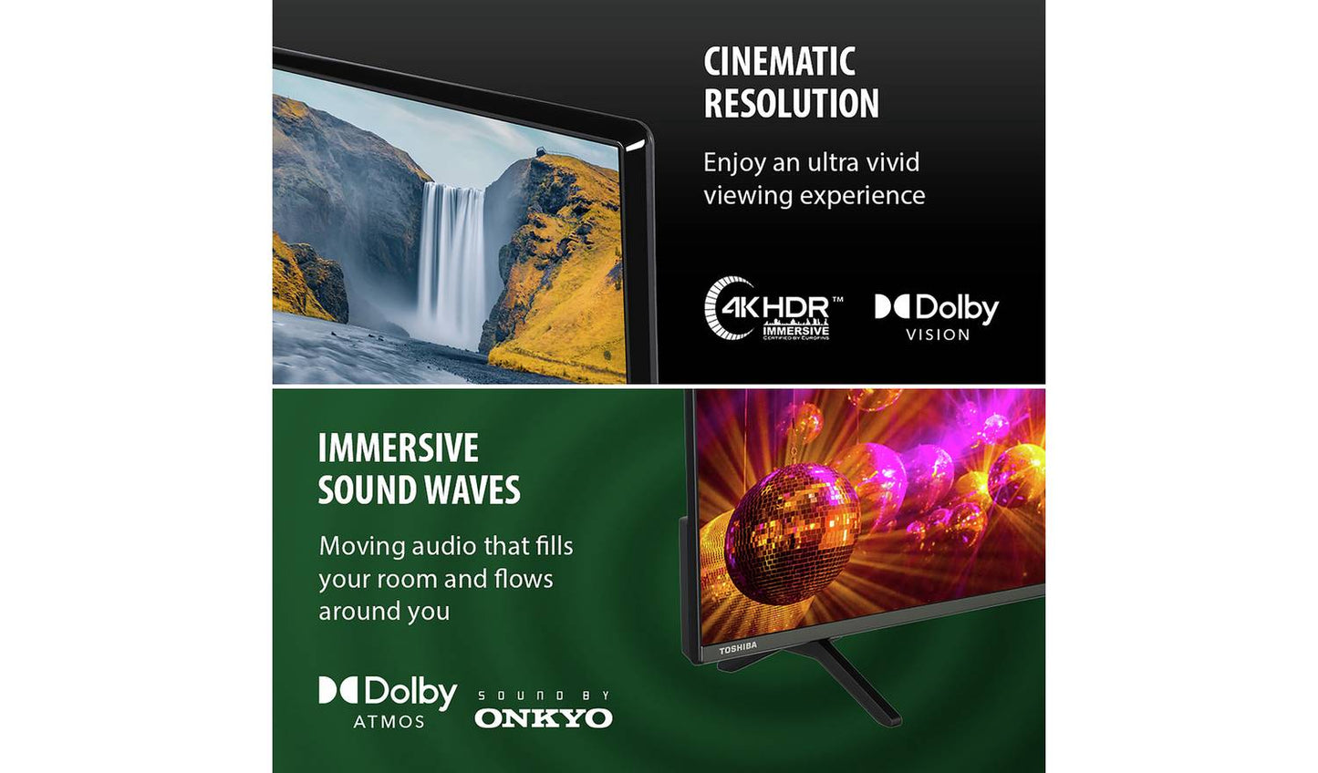 Toshiba 50 Inch 50UV2F53DB Smart 4K UHD HDR LCD Freely TV