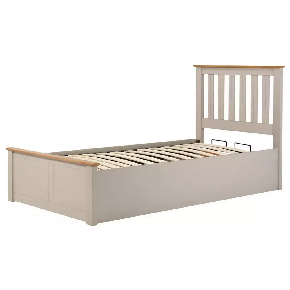 Birlea Phoenix Single Ottoman Bed with Mattress - Pearl Grey