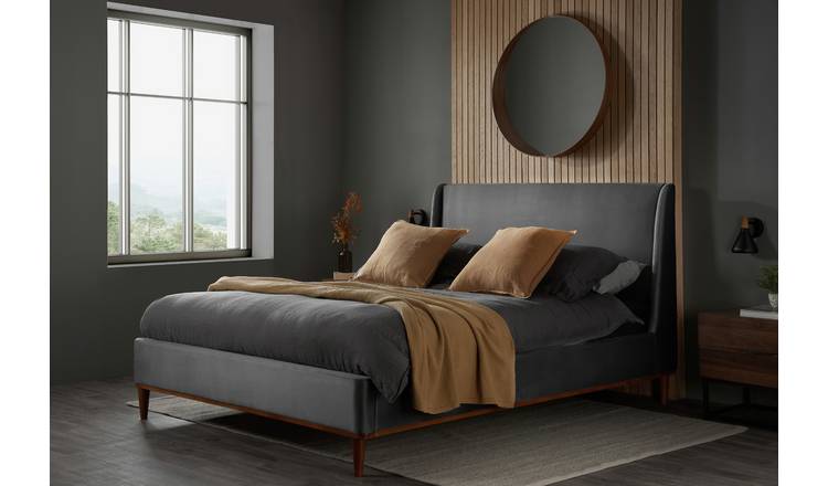 Birlea Lincoln Double Fabric Bed Frame - Charcoal