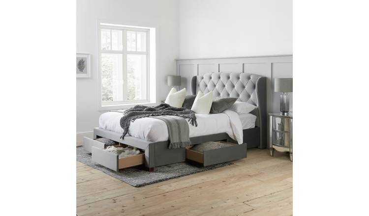 Birlea Hope 4 Drawer Double Storage Bed Frame - Grey