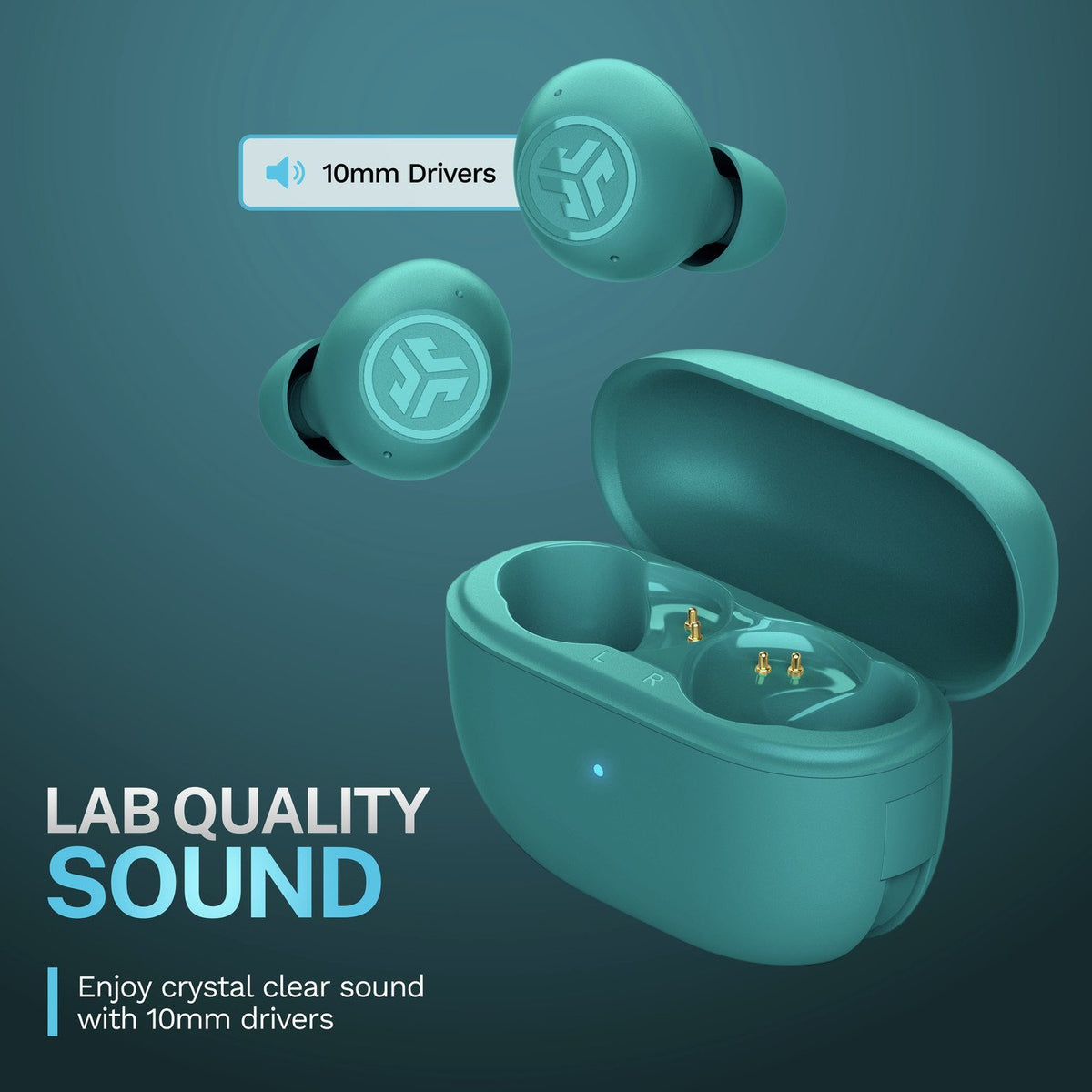 JLab Go Pop ANC True Wireless Earbuds - Teal