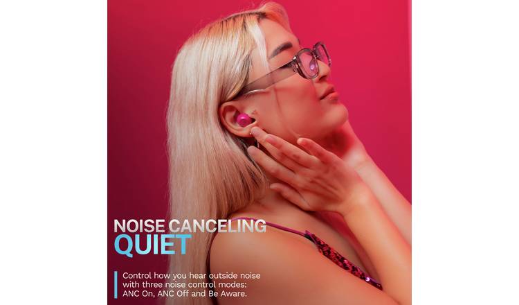 JLab Go Pop ANC True Wireless Earbuds - Fuchsia