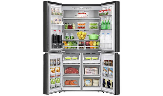 Hisense RQ758N4SWFE American Fridge Freezer- Black