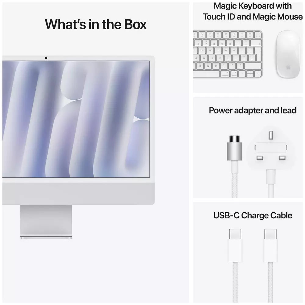 Apple iMac 2024 24in M4 10 Core 24GB 512GB - Silver