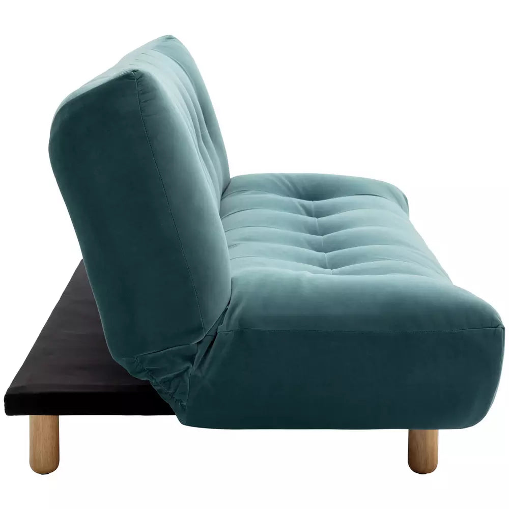 Habitat Kota 3 Seater Velvet Clic Clac Sofa Bed - Teal