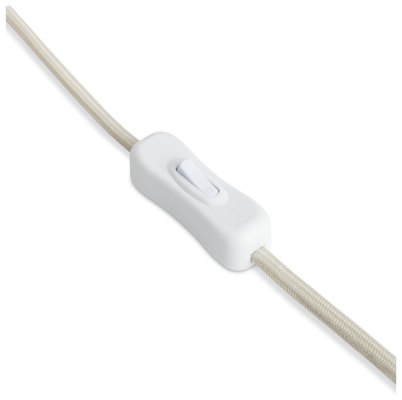 Habitat Vanern Dimple 42cm Glass Table Lamp - Clear & Cream