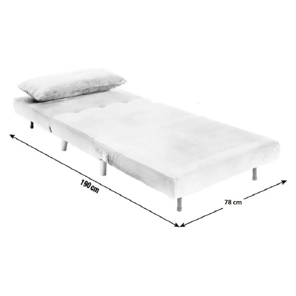 Habitat Roma Single Compact Fabric Chairbed - Grey
