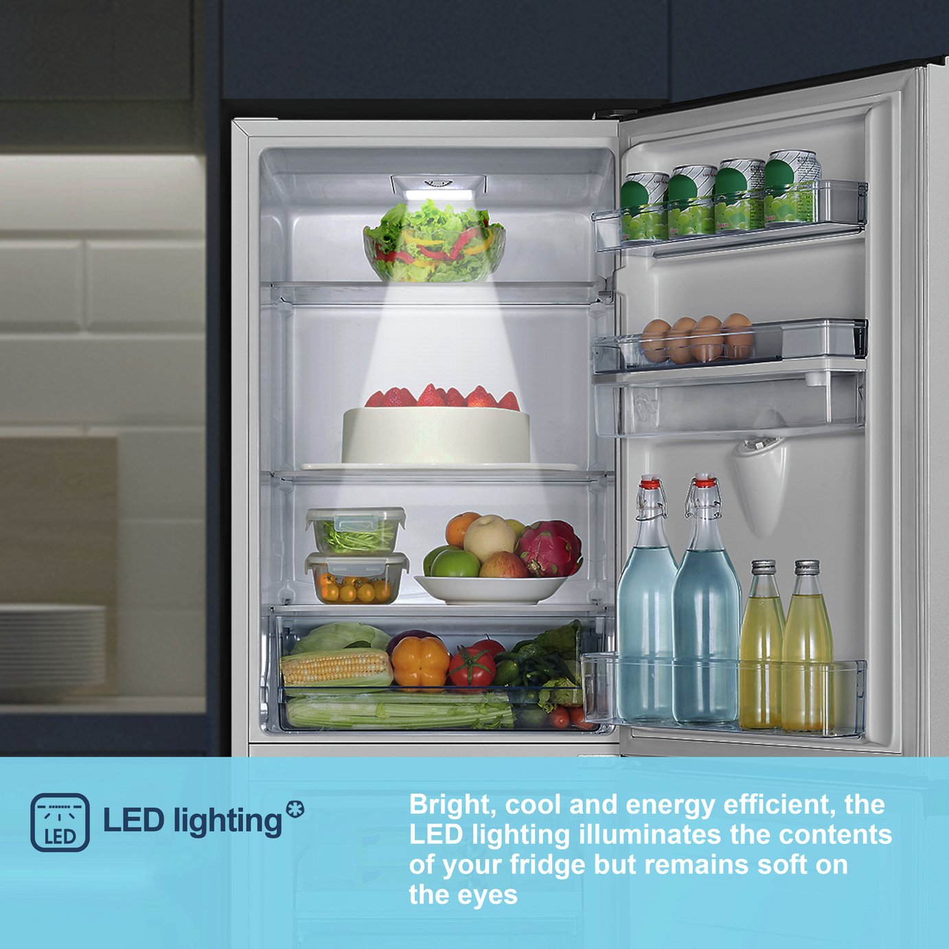 Fridgemaster MC55240DE Freestanding Fridge Freezer - White