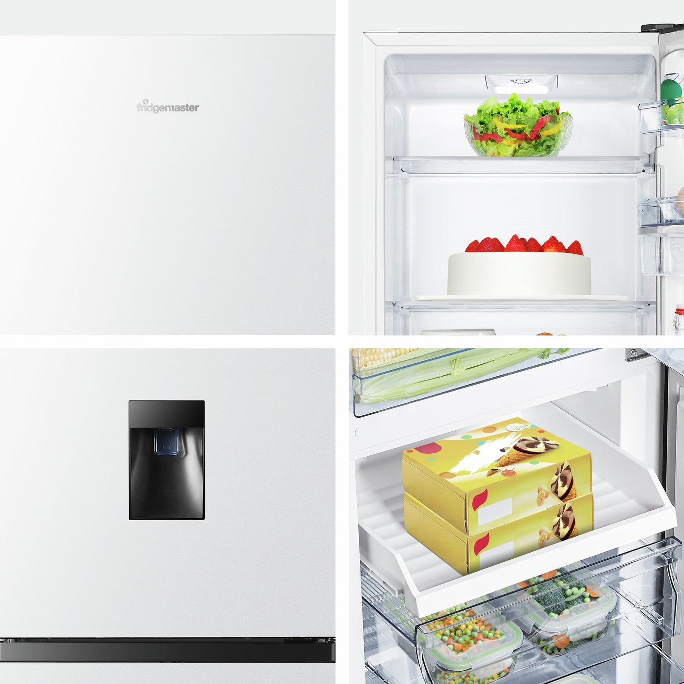 Fridgemaster MC55240DE Freestanding Fridge Freezer - White