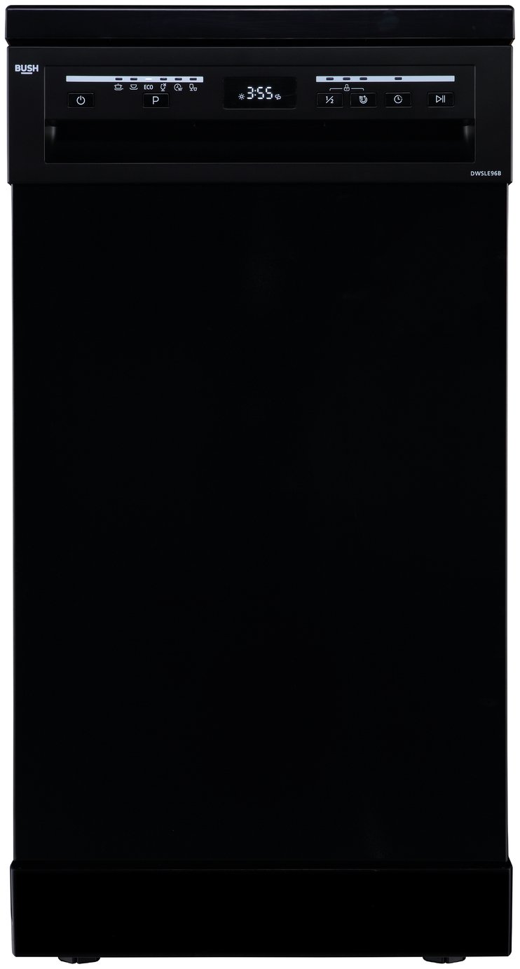 Bush DWSLE96B Slimline Dishwasher - Black