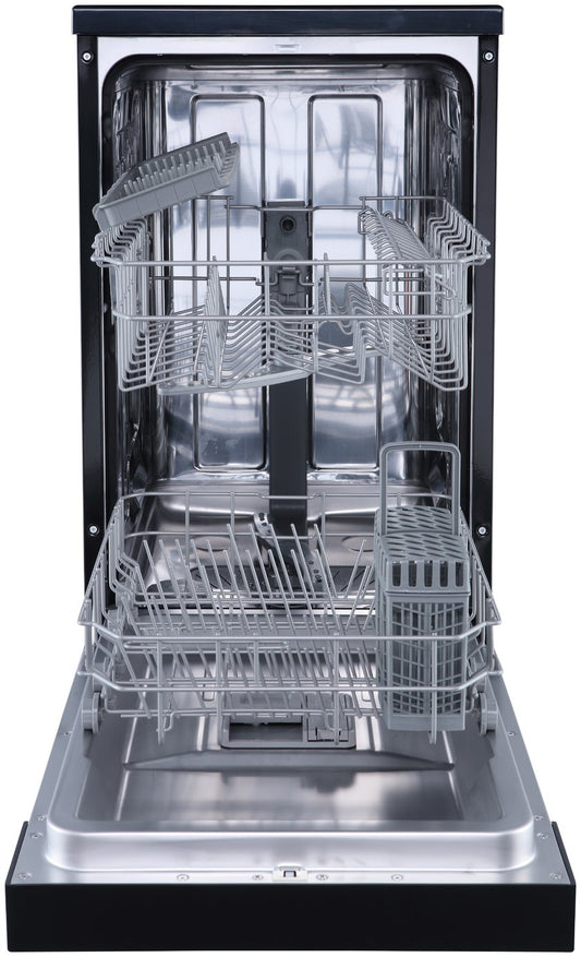 Bush DWSLE96B Slimline Dishwasher - Black