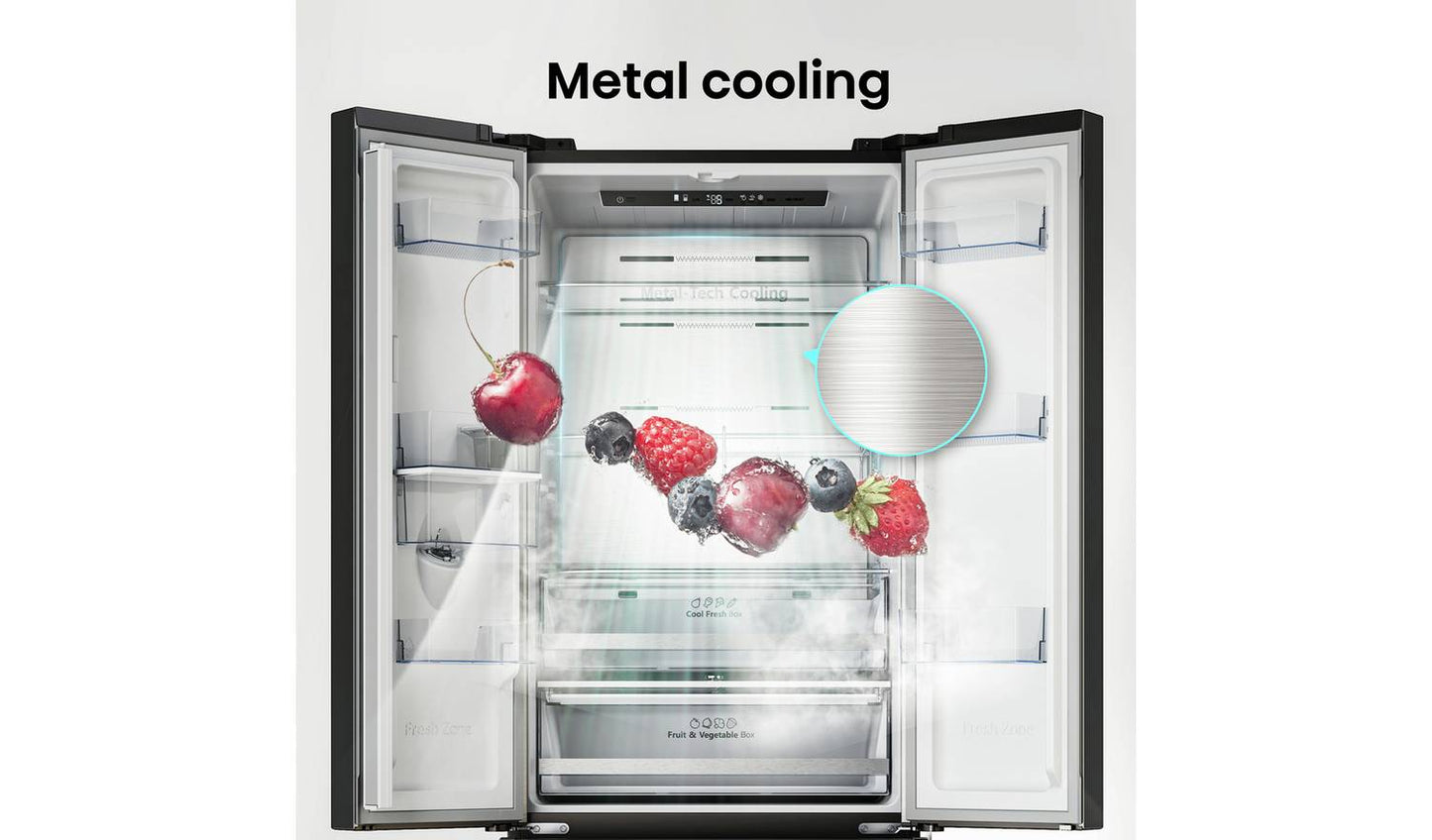 Hisense RF632N4WIE American Fridge Freezer - Silver
