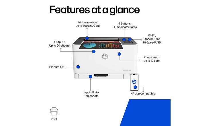 HP LaserJet 150nw Wireless Colour Laser Printer