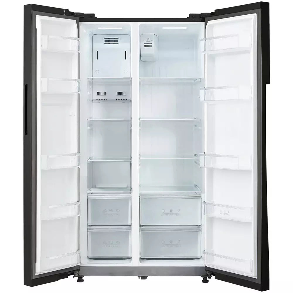 Bush MESBSB23E E Rated American Fridge Freezer - Black