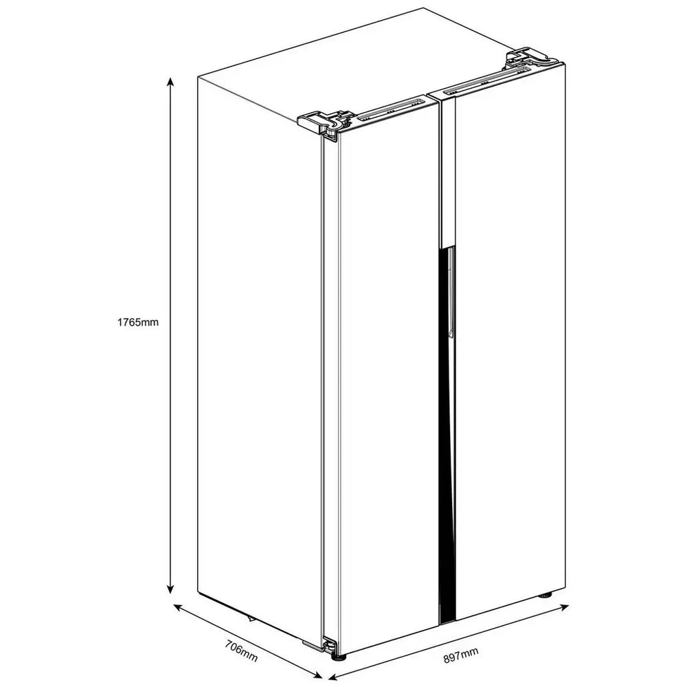Bush MESBSB23E E Rated American Fridge Freezer - Black