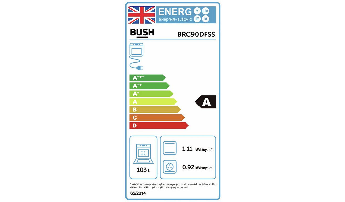 Bush BRC90DFSS 90cm Dual Fuel Range Cooker - Stainless Steel
