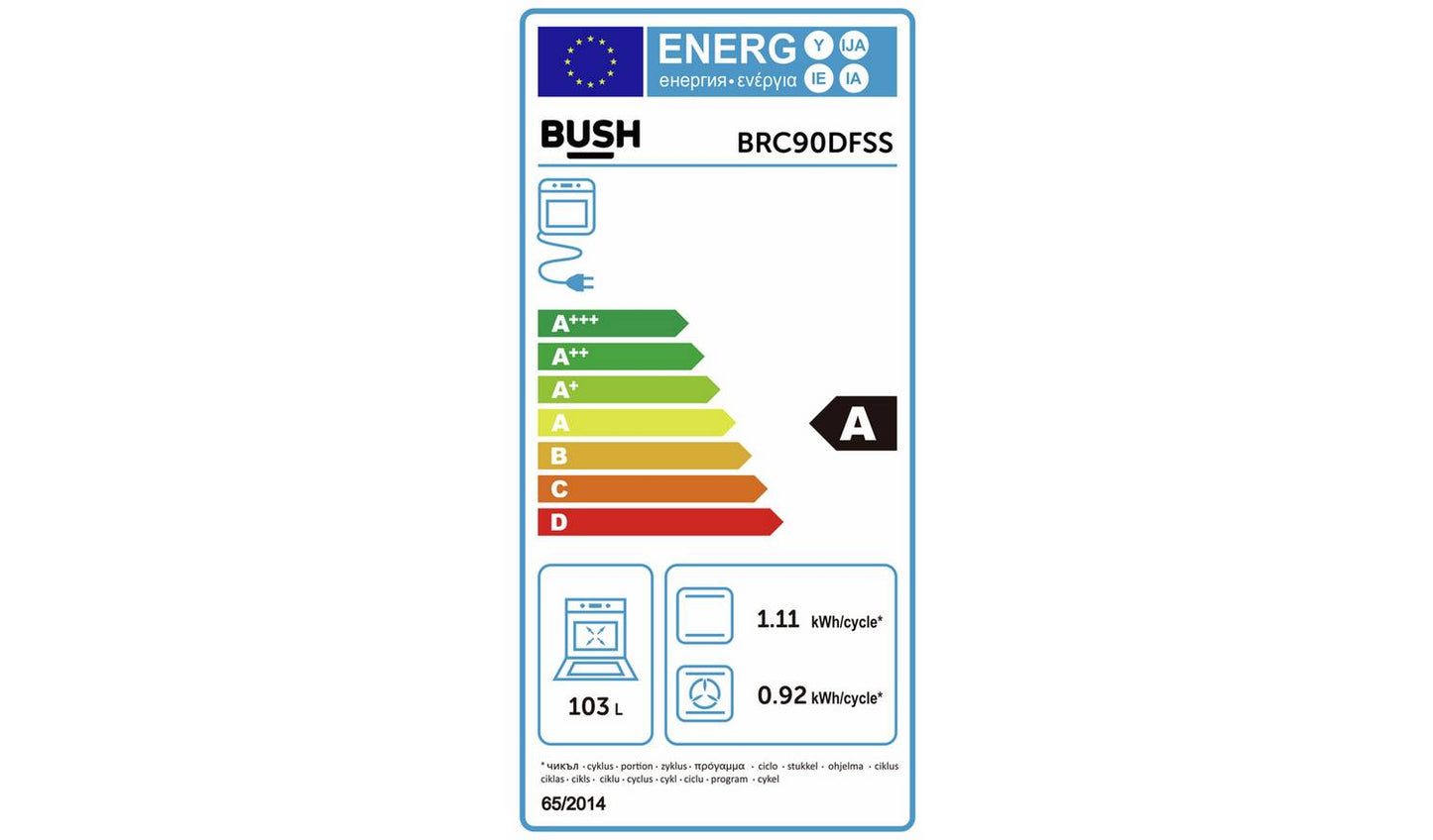 Bush BRC90DFSS 90cm Dual Fuel Range Cooker - Stainless Steel