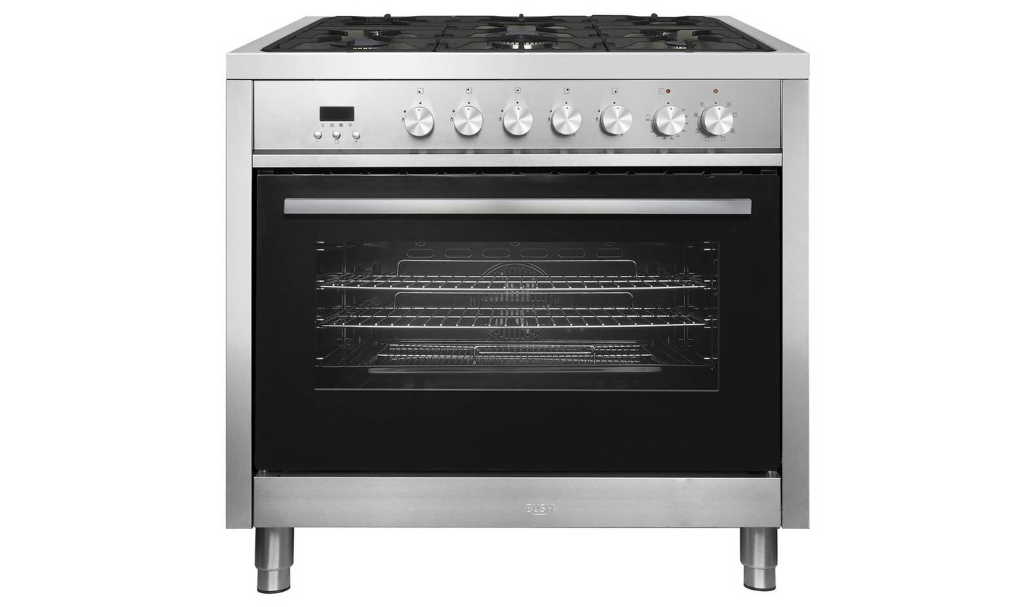 Bush BRC90DFSS 90cm Dual Fuel Range Cooker - Stainless Steel