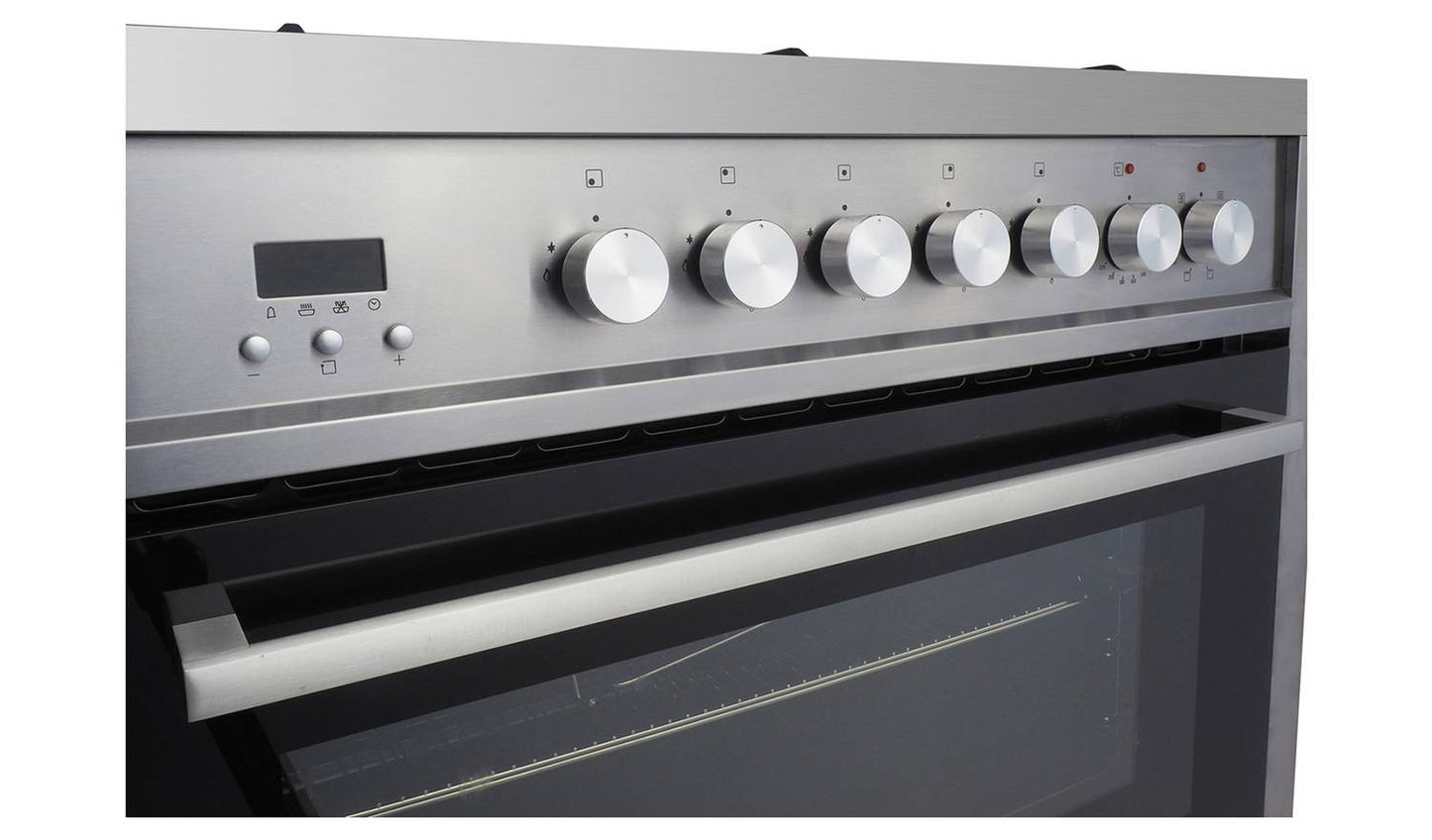 Bush BRC90DFSS 90cm Dual Fuel Range Cooker - Stainless Steel