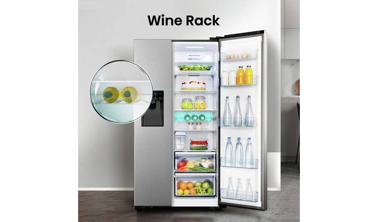 Hisense RS694N4TIE American Fridge Freezer - Silver