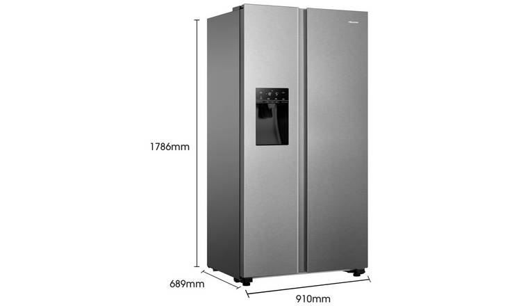 Hisense RS694N4TIE American Fridge Freezer - Silver