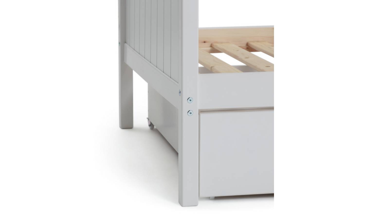 Habitat Detachable Bunk Bed, Trundle & 3 Mattresses-White